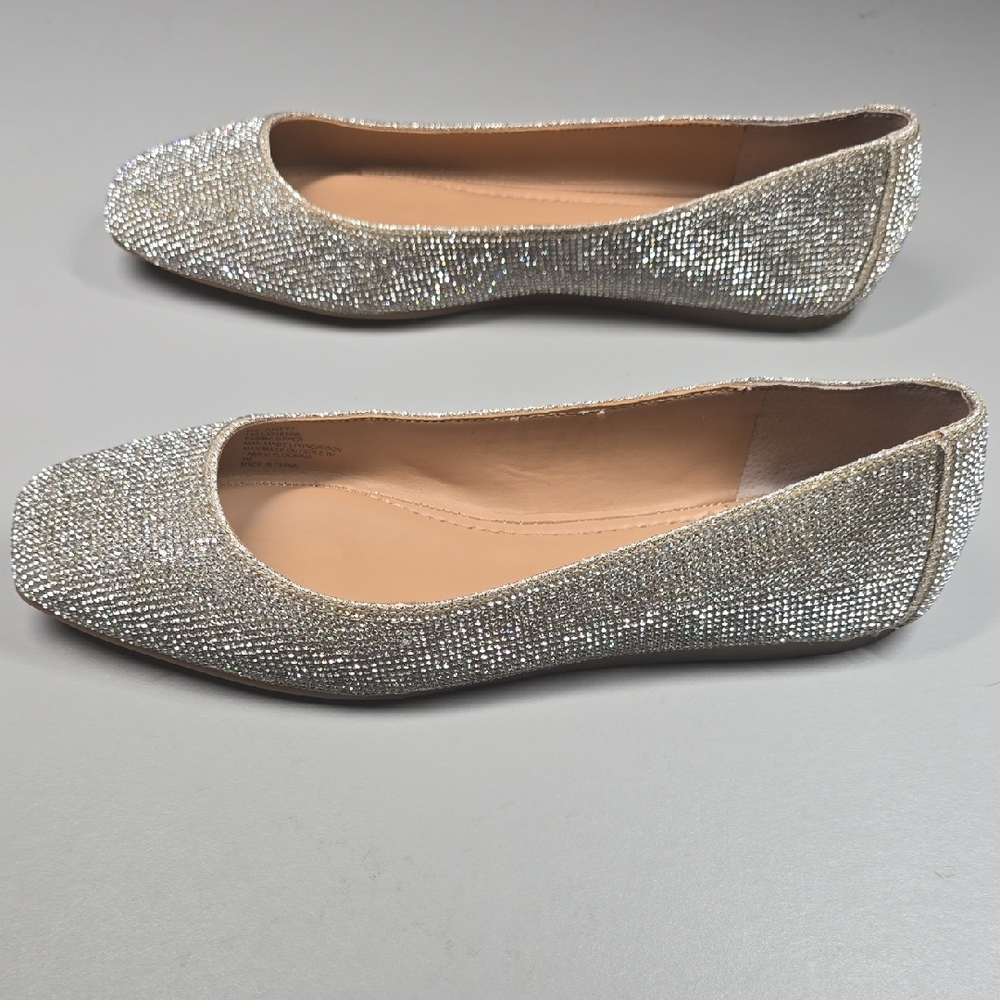 INC International Concepts Women's Glittering Silver Loafers - Picture 2 of 5